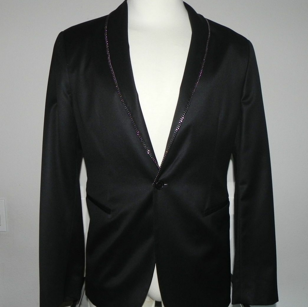 Chained Shawl Collar Blazer